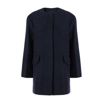 Theory Light Jackets, female, Blue, L, Cape Wool Jacket