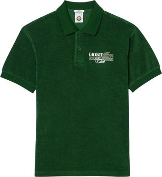 Lacoste Mens Roland Garros Edition Terrycloth Relaxed Fit Polo Shirt (S) (Green)