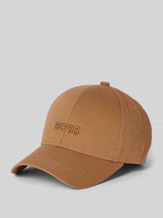 HUGO BOSS Basecap mit Label-Stitching in Beige, Größe 1