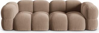 Cosmopolitan Design Sof&aacute; 4 plazas de terciopelo beige oscuro