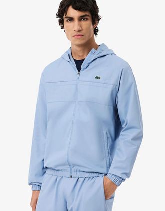 Lacoste Mens Lacoste Water-Repellent Sport Track Jacket - Blue - Size: 5 large