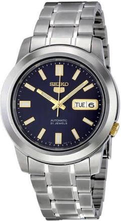 Seiko 5 Automatic Stainless Steel Blue Dial Mens Watch SNKK11