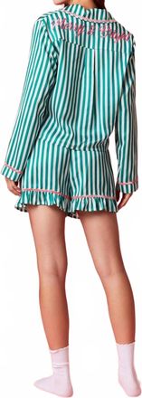Peach Love California Merry & Bright Pajamas In Pink/green