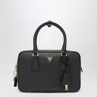 Prada Black Saffiano leather top-handle bag