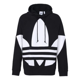 adidas Mens adidas originals Large Logo Drawstring Black Pullover FM9908
