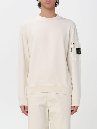 Stone Island Felpa a girocollo con tasca logo Stone Island