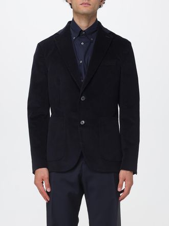 Brooksfield Blazer monopetto in velluto a coste di cotone stretch con tasche a toppa