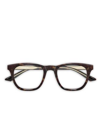 Montblanc geometric glasses - men - Acetate - 51 - Brown