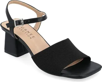 Journee Collection Evylinn Womens Sandals Black : 9.5 M, Synthetic/Textile