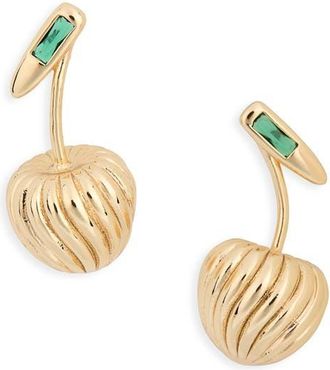 Ettika Sweet Cherry Drop Earrings in Green at Nordstrom
