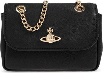 Vivienne Westwood Kleine Portemonnee Ketting Zwart/Goud - Dames - Schoudertassen - Zwart - ONE Size - Tassen