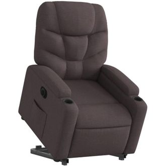 vidaXL Vidaxl - Sill&oacute;n El&eacute;ctrico Reclinable Elevable De Tela Marr&oacute;n Oscuro