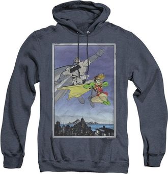 Gildan Batman Dkr Duo Adult Heather Hoodie / Hooded Sweatshirt