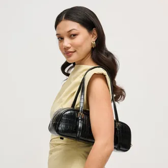 Urban Expression Athena Shoulder Bag in Black at Nordstrom