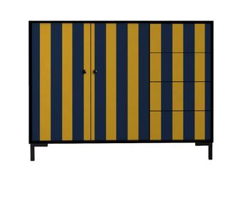 Really Nice Things Aparador bajo 2 puertas 4 cajones mdf estampado