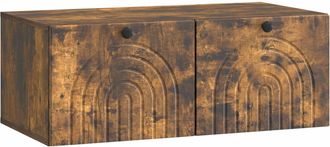vidaXL Mueble Para Tv De Pared Roble Ahumado 78,5 X 41 X 30 Cm Vidaxl
