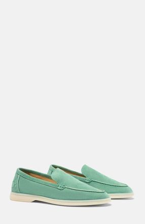 Scarosso Ludovica Woven Loafers in Jade Green - Suede at Nordstrom, Size 37.5