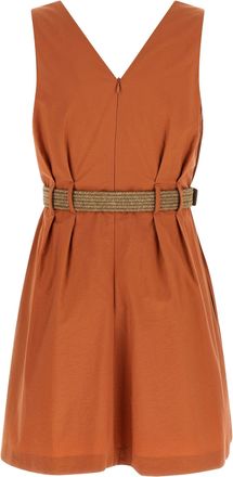 Brunello Cucinelli Womens Orange Cotton Short Dress