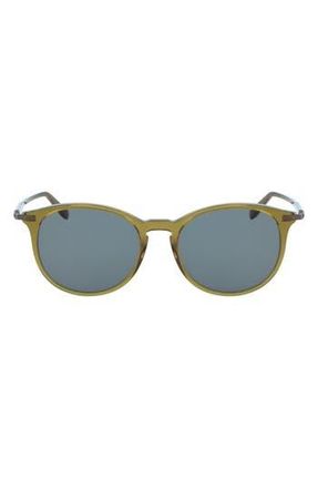 Ferragamo 53mm Round Sunglasses in Khaki at Nordstrom Rack