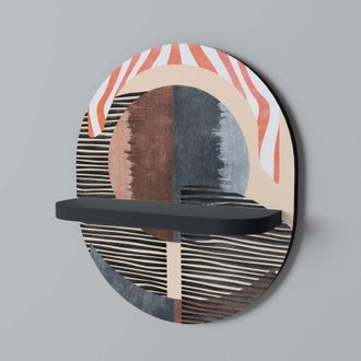 OEM Susurros De Forma Estante Ovalado Negro