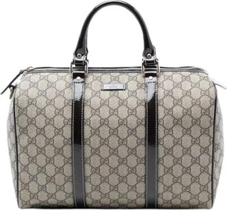 Gucci Pre-owned Handbags, female, Beige, Size: ONE SIZE Pre-owned Boston