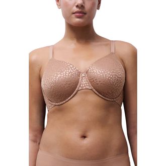 Chantelle Magique Underwire Back Smoothing Minimizer Bra in Coffee Latte at Nordstrom, Size 38E