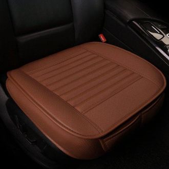 OEM Fundas Universales De Cuero Sint&eacute;tico Pu Para Asientos De Coche, Dise&ntilde;o Ultratranspirable Y Antideslizante, 52 X 50 Cm (1 Pieza, Beige)