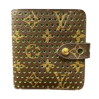 Louis Vuitton Pre-owned Wallets, male, Green, Size: ONE SIZE Pre-owned Monogram Compact Zip Wallet