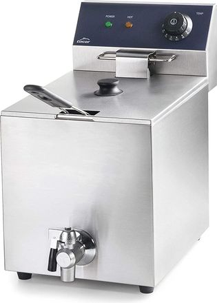 Lacor 69468 69468-freidora El&eacute;ctrica Con Grifo Profesional 3250 W, 8 L, Acero Inoxidable - Lacor
