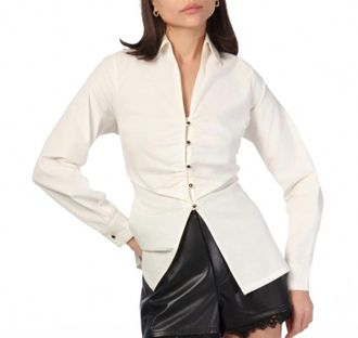 Cami NYC Alistair Poplin Top In Macadamia
