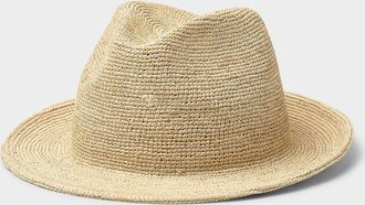 Simons Womens Natural straw trilby
