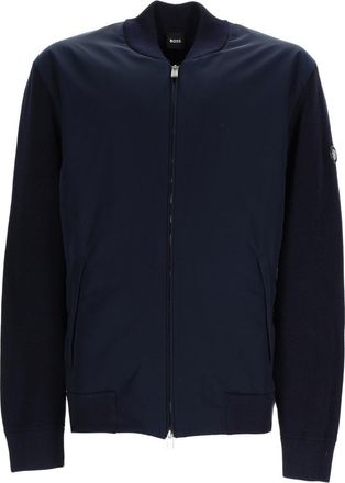 BOSS C-Ubaio Cotton Ribbed Sleeve Jacket