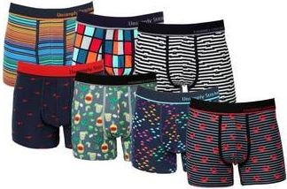 Unsimply Stitched 7-Pack Assorted Stretch Cotton Trunks in Black Blue Red at Nordstrom Rack, Size Xx-Large