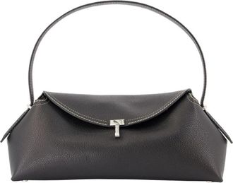 Toteme T-Lock Schoudertas - Dames - Handtassen - Zwart - ONE Size - Leer - Tassen