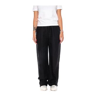 Tommy Hilfiger Broeken, Dames, Zwart, L, Summer Lyocell Loose Str Pant