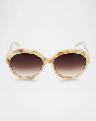 Barton Perreira Orleandra Round Acetate Sunglasses