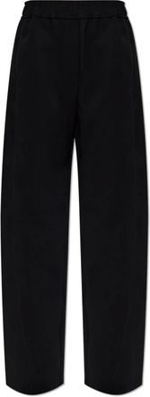 Ganni Balloon Broeken - Dames - Wijde Broeken - Zwart - S - Polyester - Broeken