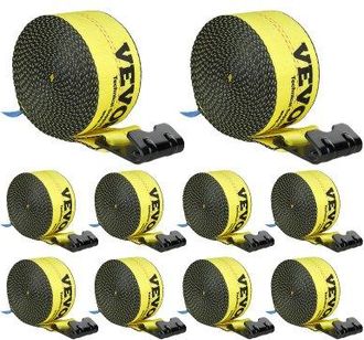 OEM Windengurte, 4 X 30, 6000 Lbs Tragf&auml;higkeit, 18000 Lbs Bruchfestigkeit, Lkw-gurte Mit Flachem Haken, Ladungskontrolle F&uuml;r Anh&auml;nger, Bauernh&ouml;fe, Rettun