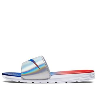 Nike New Style Nike Benassi Solarsoft Rio Olympics blue/red 835553-461