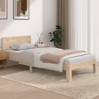 Berkfield Home Bed Frame Solid Wood 90x190 cm Single in Brown
