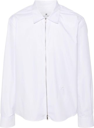 Courr&egrave;ges zip-up cotton shirt - men - Cotton - S - White
