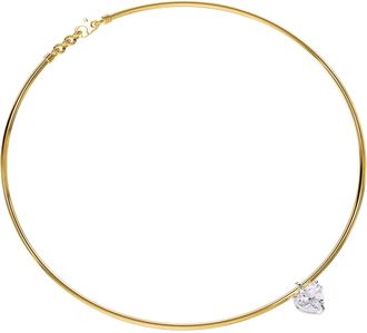 Diamond2Deal 14k Yellow Gold 2.25 Ct Heart Shape Lab Grown Diamond Pendant Necklace 18 VS1, E