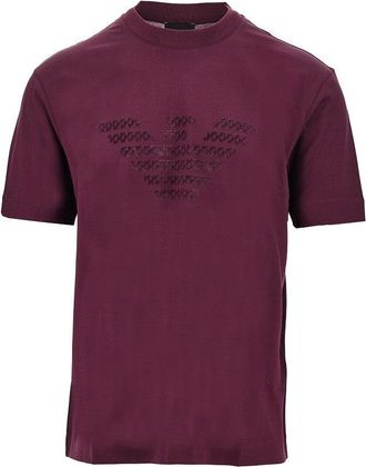 Emporio Armani Lyocell and cotton blend T-shirt with logo Man S