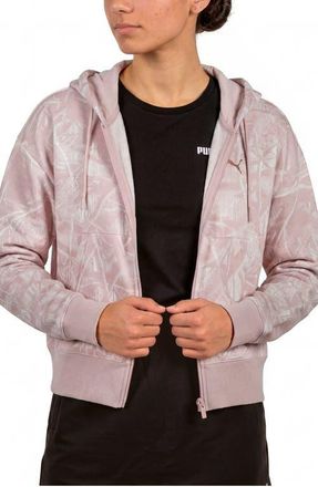 Puma Camo Print Zip-Up Hoodie in Misty Pink at Nordstrom, Size X-Small