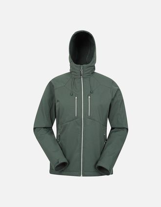 Mountain Warehouse Womens Mountain Warehouse Womens/Ladies Helsinki Recycled Soft Shell Jacket - Green - Size: 18
