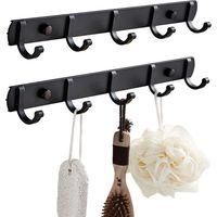 OEM Este Paquete De 2 Percheros De Pared Incluye Cinco Ganchos De 35,5 Cm (14 Pulgadas), Ideales Para Colgar Abrigos, Toallas Y Bolsos, Y Se Pueden Usar E