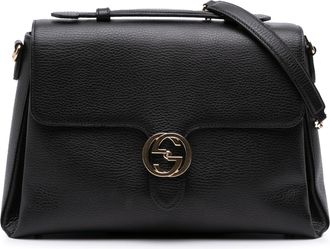 Gucci Pre-owned Womens Leather Satchel Bag - Black - One Size