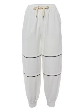 Brunello Cucinelli Monili-beading panelled trousers - White
