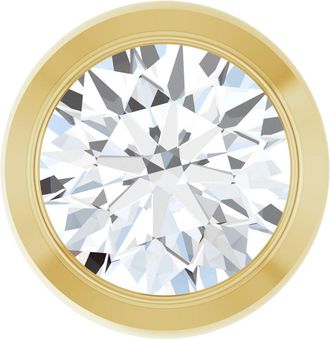 Diamond2Deal 14k Gold 1/3 CT Lab Grown Diamond Chain Slide Pendant