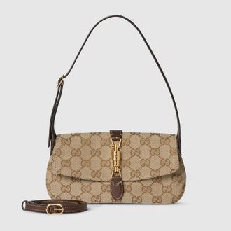 Gucci Jackie Small Shoulder Bag, Beige, GG Canvas